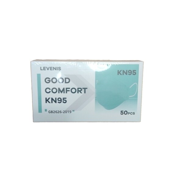 LEVENIS KN95 Face Masks 50 Pack Breathable Comfortable and Disposable KN95 Green - Picture 1 of 3